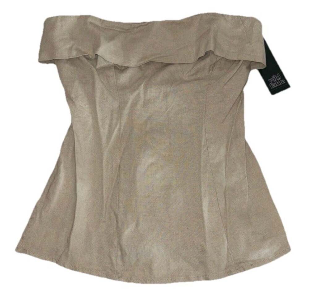 Wild Fable Strapless Shirt Size XXL Beige Non-Slip Strip XXL